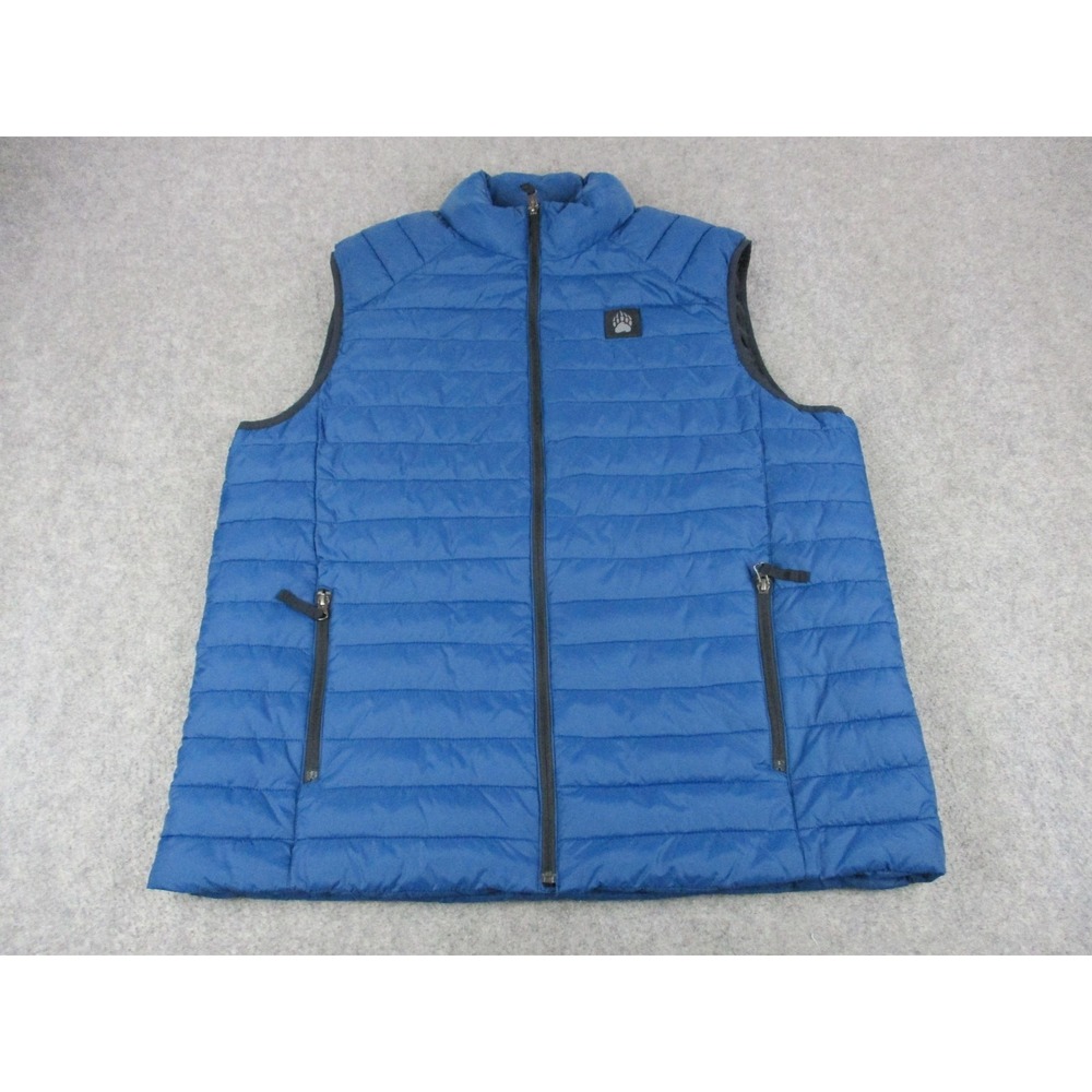 Alaskan Hardgear Vest Mens Extra Large Tall Blue Duluth Down Zip Sleeveless Coat